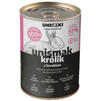 Uniszki Unismak Adult Królik Mokra Karma dla psa op. 400g