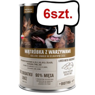 Pet Republic Adult Wątróbka z warzywami Mokra Karma dla psa op. 1250g Pakiet 6szt.