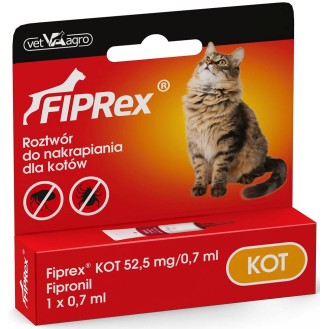 Fiprex Spot On Krople na kleszcze i pchły dla kota op. 1szt.