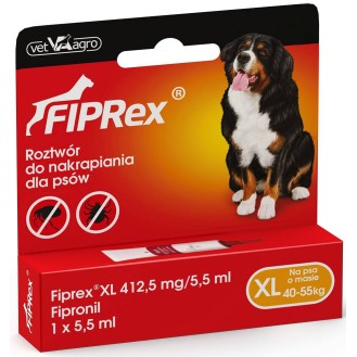 Fiprex Spot On Krople na kleszcze i pchły dla psa 40-55kg (rozm XL) op. 1szt.