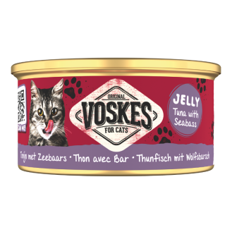 Voskes Original Jelly Tuna with Seabass (Tuńczyk z okoniem) Mokra Karma dla kota op. 85g
