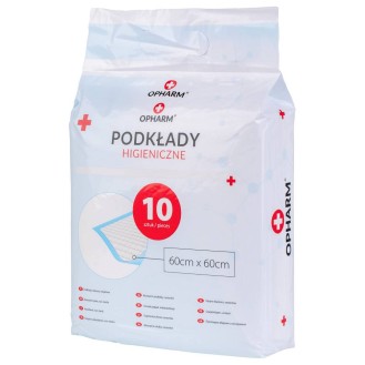Opharm Podkłady higieniczne - maty absorbujące dla psa rozm. 60x60cm op. 10szt.
