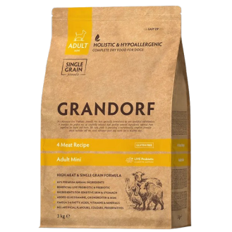 Grandorf Adult Mini 4 Meat Recipe Sucha Karma dla psa op. 3kg