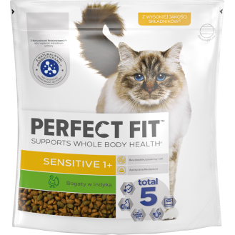 Perfect Fit Sensitive 1+ Indyk Sucha Karma dla kota op. 750g