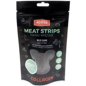4 Dogs Original Przysmaki Meat Strips Paski Mięsne z dziczyzną dla psa op. 100g