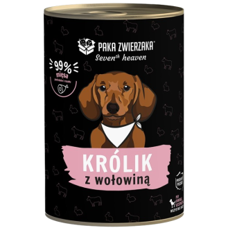 Paka Zwierzaka Seventh Heaven Królik i wołowina Mokra karma dla psa op. 400g