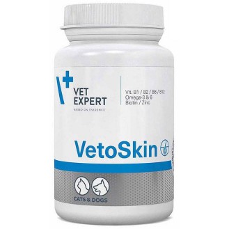VetExpert Preparat na skórę i sierść Vetoskin dla psa i kota op. 60 kapsułek