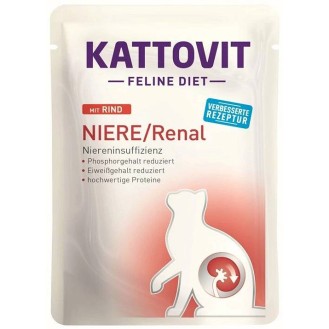 Kattovit Feline Diet Niere/Renal z wołowiną (Rind) Mokra Karma dla kota op. 85g