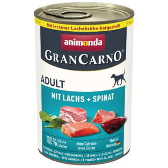 Animonda GranCarno Adult łosoś ze szpinakiem Mokra Karma dla psa op. 400g