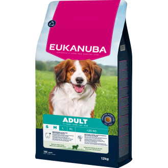 Eukanuba Adult Small&Medium Lamb&Rice Sucha Karma dla psa op. 2x12kg MEGA-PAK