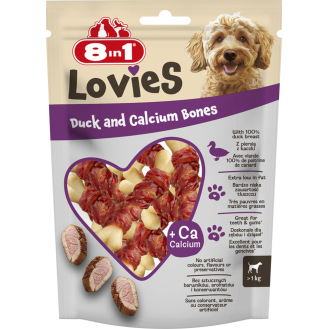8in1 Lovies Duck and Calcium Bones Przysmak dla psa op. 80g