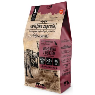 Wiejska Zagroda Adult Large Leśne Smaki Wołowina z dzikiem Sucha Karma dla psa op. 9kg