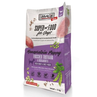 Mac's Monoprotein Puppy Turkey&Sweet Potato Sucha Karma dla psa op. 3kg WYPRZEDAŻ