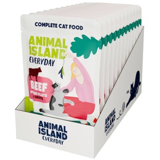 Animal Island Everyday Beef in Broth Mokra Karma dla kota op. 12x85g