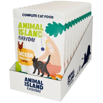 Animal Island Everyday Chicken in Broth Mokra Karma dla kota op. 12x85g