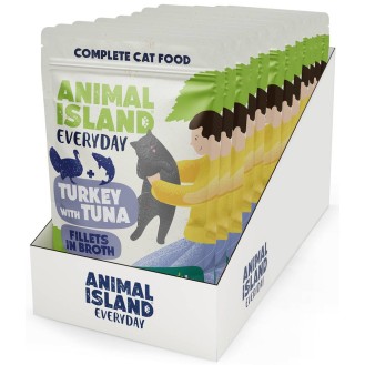 Animal Island Everyday Turkey with Tuna in Broth Mokra Karma dla kota op. 12x85g
