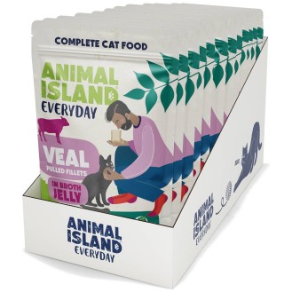 Animal Island Everyday Veal in Broth Jelly Mokra Karma dla kota op. 12x85g