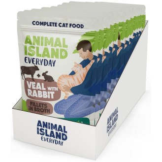 Animal Island Everyday Veal with Rabbit in Broth Mokra Karma dla kota op. 12x85g