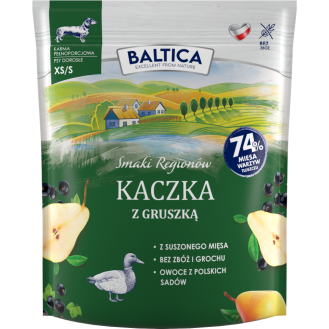 Baltica Smaki Regionów Adult XS/S Kaczka z gruszką Sucha Karma dla psa op. 1kg