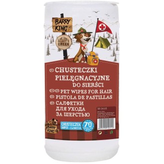 Barry King Chusteczki pielęgnacyjne do sierści dla psa i kota op. 70szt nr kat. 14021