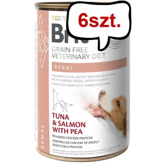 Brit Veterinary Diet Renal Tuna&Salmon&Pea Mokra Karma dla psa op. 400g Pakiet 6szt.