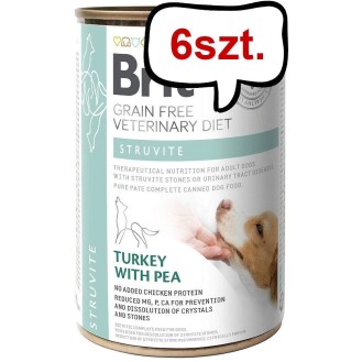 Brit Veterinary Diet Struvite Turkey&Pea Mokra Karma dla psa op. 400g Pakiet 6szt.