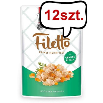 Rinti Filetto Kurczak z warzywami w galarecie Mokra Karma dla psa op. 100g Pakiet 12szt.