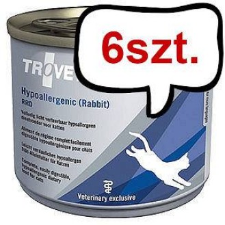 Trovet Hypoallergenic Rabbit RRD Mokra Karma dla kota op. 200g Pakiet 6szt.