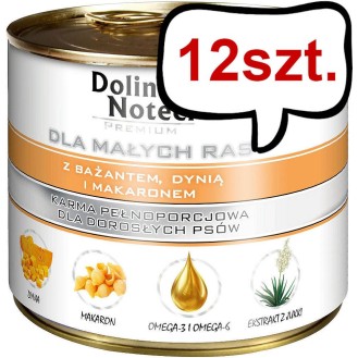 Dolina Noteci Premium Adult Small Bażant z dynią i makaronem Mokra Karma dla psa op. 185g Pakiet 12szt.