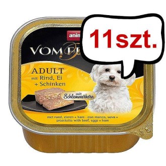 Animonda vom Feinsten DOG Adult wołowina z jajkiem i szynką Mokra Karma dla psa op. 150g Pakiet 11szt.