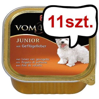 Animonda vom Feinsten DOG JUNIOR wątróbka drobiowa (geflugelleber) Mokra Karma dla szczeniaka op. 150g Pakiet 11szt.