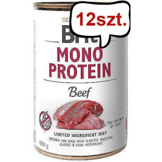 Brit Mono Protein Adult Beef Mokra Karma dla psa op. 400g Pakiet 12szt.