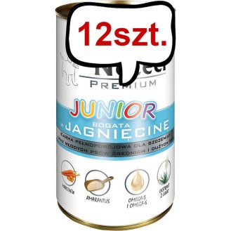 Dolina Noteci Premium Junior Jagnięcina Mokra Karma dla szczeniaka op. 400g Pakiet 12szt.
