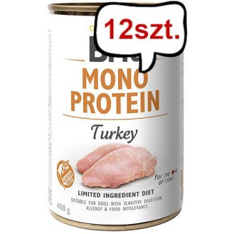 Brit Mono Protein Adult Turkey Mokra Karma dla psa op. 400g Pakiet 12szt.