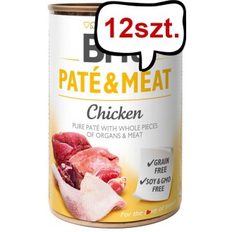 Brit Pate&Meat Adult Chicken Mokra Karma dla psa op. 400g Pakiet 12szt.
