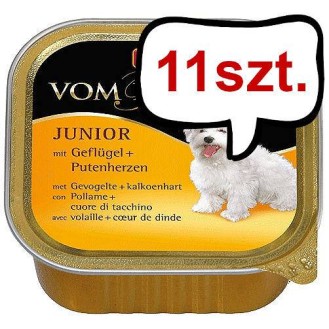 Animonda vom Feinsten DOG JUNIOR drób z sercami indyka (geflugel&puteherzen) Mokra Karma dla szczeniaka op. 150g Pakiet 11szt.