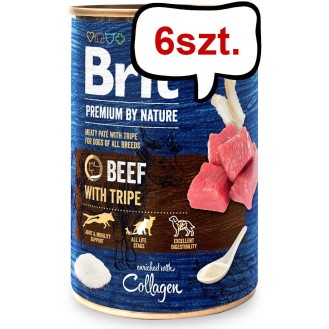Brit Premium by Nature Beef with Tripe Mokra Karma dla psa op. 400g Pakiet 6szt.