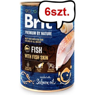 Brit Premium by Nature Fish with Fish Skin Mokra Karma dla psa op. 400g Pakiet 6szt.