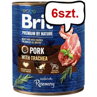 Brit Premium by Nature Pork with Trachea Mokra Karma dla psa op. 800g Pakiet 6szt.