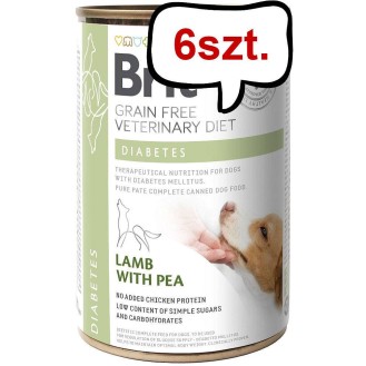 Brit Veterinary Diet Diabetes Lamb&Pea Mokra Karma dla psa op. 400g Pakiet 6szt.