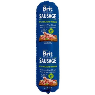 Brit Premium Sausage Adult Chicken&Venison Mokra Karma dla psa op. 800g