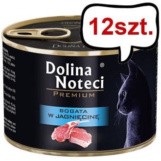 Dolina Noteci Premium Bogata w Jagnięcinę Mokra Karma dla kota op. 185g Pakiet 12szt.