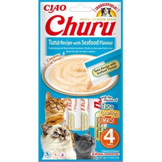 Inaba Ciao Churu Tuna&Seafood Przysmak dla kota op. 4x14g