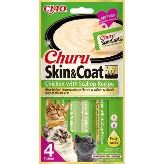 Inaba Ciao Churu Skin&Coat Chicken&Scallop Przysmak dla kota op. 4x14g