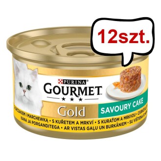 Gourmet Gold Savoury Cake Kurczak z marchewką Mokra Karma dla kota op. 85g Pakiet 12szt