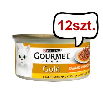 Gourmet Gold Adult Sauce Delight Kurczak Mokra Karma dla kota op. 85g Pakiet 12szt.