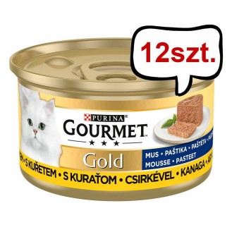 Gourmet Gold Adult Mus z kurczakiem Mokra Karma dla kota op. 85g Pakiet 12szt