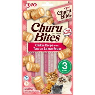 Inaba Ciao Churu Bites Chicken Wraps Tuna&Salmon Przysmak dla kota op. 3x10g