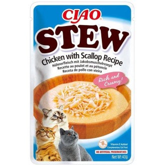 Inaba Ciao Stew Chicken with scallop recipe Mokra Karma dla kota op. 40g