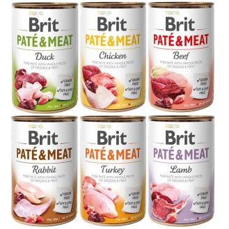 Brit Pate&Meat Pakiet degustacyjny Mokra Karma dla psa op. 6x400g